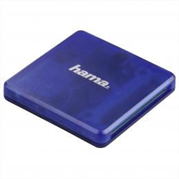 Hama multi teka karet USB 2.0, SD/microSD/CF, modr