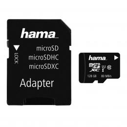 Hama microSDXC 128 GB Class 10 UHS-I 80 MB/s   Adapter/Mobile