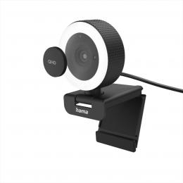 Hama QHD webkamera s kruhovm svtlem C-800 Pro, dlkov ovlada