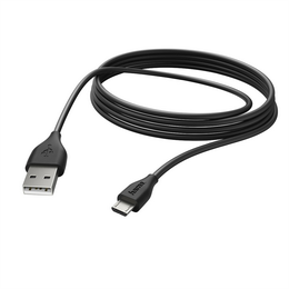 Hama micro USB kabel, 3 m, ern