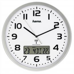 Hama Extra, nstnn hodiny zen rdiovm signlem, s datem a teplotou