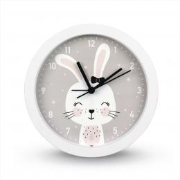 Hama Lovely Bunny, dtsk stoln hodiny s funkc buzen, prmr 16 cm, tich chod