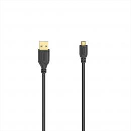 Hama micro USB 2.0 kabel Flexi-Slim 0,75 m, ern