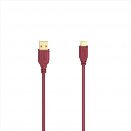 Hama USB-C 2.0 kabel typ A-C 0,75 m, Flexi-Slim, erven