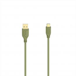 Hama USB-C 2.0 kabel typ A-C 0,75 m, Flexi-Slim, zelen