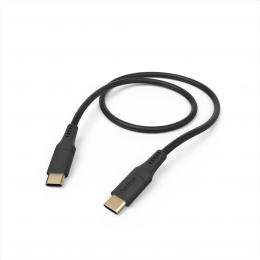 Hama kabel USB-C 2.0 typ C-C 1,5 m Flexible, silikonov, ern