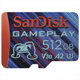 SanDisk GamePlay microSDXC UHS-I Card, 512 GB GamingmicroSDXC,190 MB/s (ten),130 MB/s (zpis)