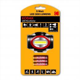 Kodak elovka LED Headlamp 300, 300 Lumen,   3x AAA Extra Heavy Duty