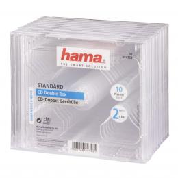 Hama CD obal Standard Double, 10 ks, prhledn