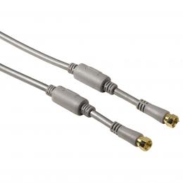 Hama SAT propojovac kabel, F-vidlice - F-vidlice, 100 dB, pozlacen, ferity, ed, 3 m